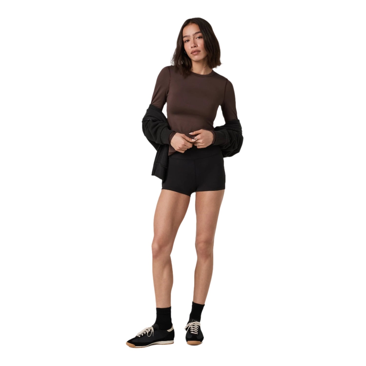 Vuori 02. WOMENS APPAREL - WOMENS LS SHIRTS - WOMENS LS ACTIVE Women's Long Sleeve Lux Crew Tee JAV JAVA