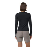 Vuori 02. WOMENS APPAREL - WOMENS LS SHIRTS - WOMENS LS ACTIVE Women's Long Sleeve Lux Crew Tee BLK BLACK