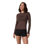 Vuori 02. WOMENS APPAREL - WOMENS LS SHIRTS - WOMENS LS ACTIVE Women's Long Sleeve Lux Crew Tee JAV JAVA