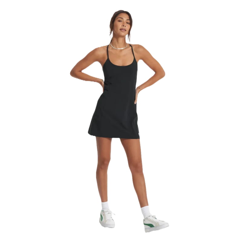 Vuori 02. WOMENS APPAREL - WOMENS DRESS|SKIRT - WOMENS DRESS ACTIVE Women's One Shot Tennis Dress BLK BLACK