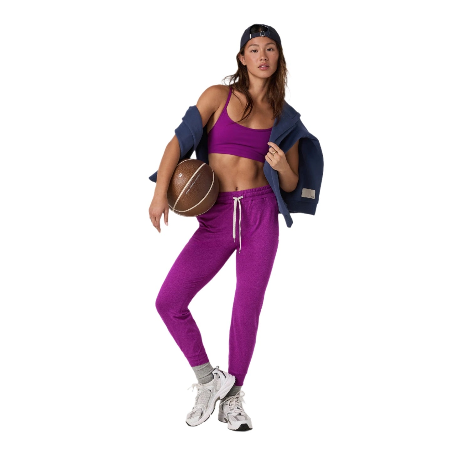 Vuori 02. WOMENS APPAREL - WOMENS PANTS - WOMENS PANTS LOUNGE Women's Performance Jogger HMN MAGENTA HEATHER