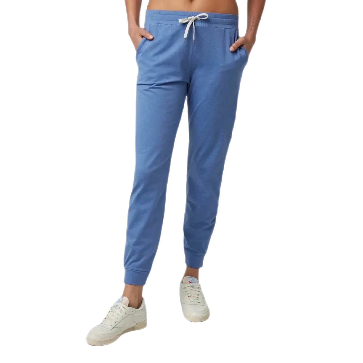 Vuori 02. WOMENS APPAREL - WOMENS PANTS - WOMENS PANTS LOUNGE Women's Performance Jogger HBQ BLUE QUARTZ HEATHER