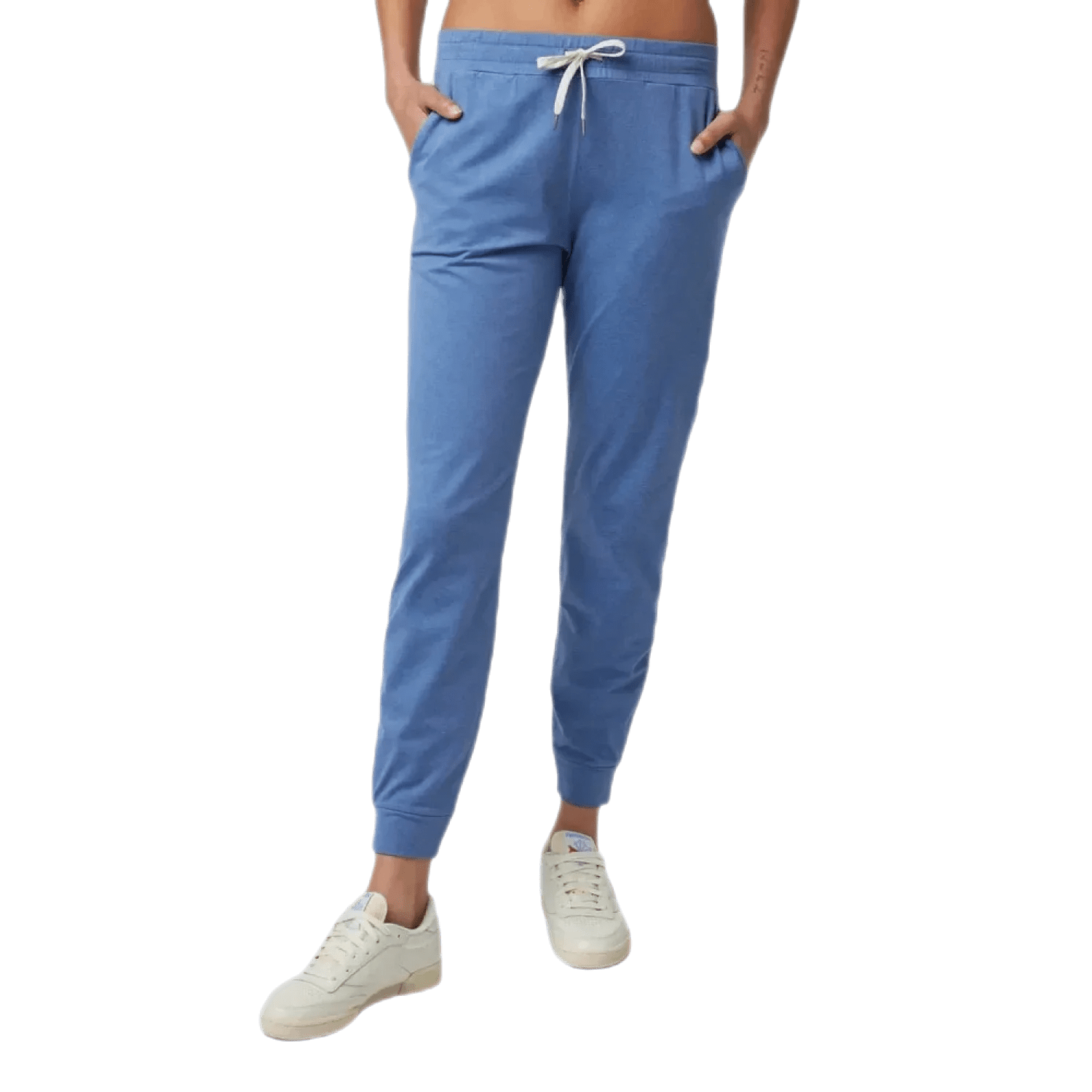 Vuori 02. WOMENS APPAREL - WOMENS PANTS - WOMENS PANTS LOUNGE Women's Performance Jogger HBQ BLUE QUARTZ HEATHER