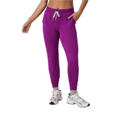 Vuori 02. WOMENS APPAREL - WOMENS PANTS - WOMENS PANTS LOUNGE Women's Performance Jogger HMN MAGENTA HEATHER