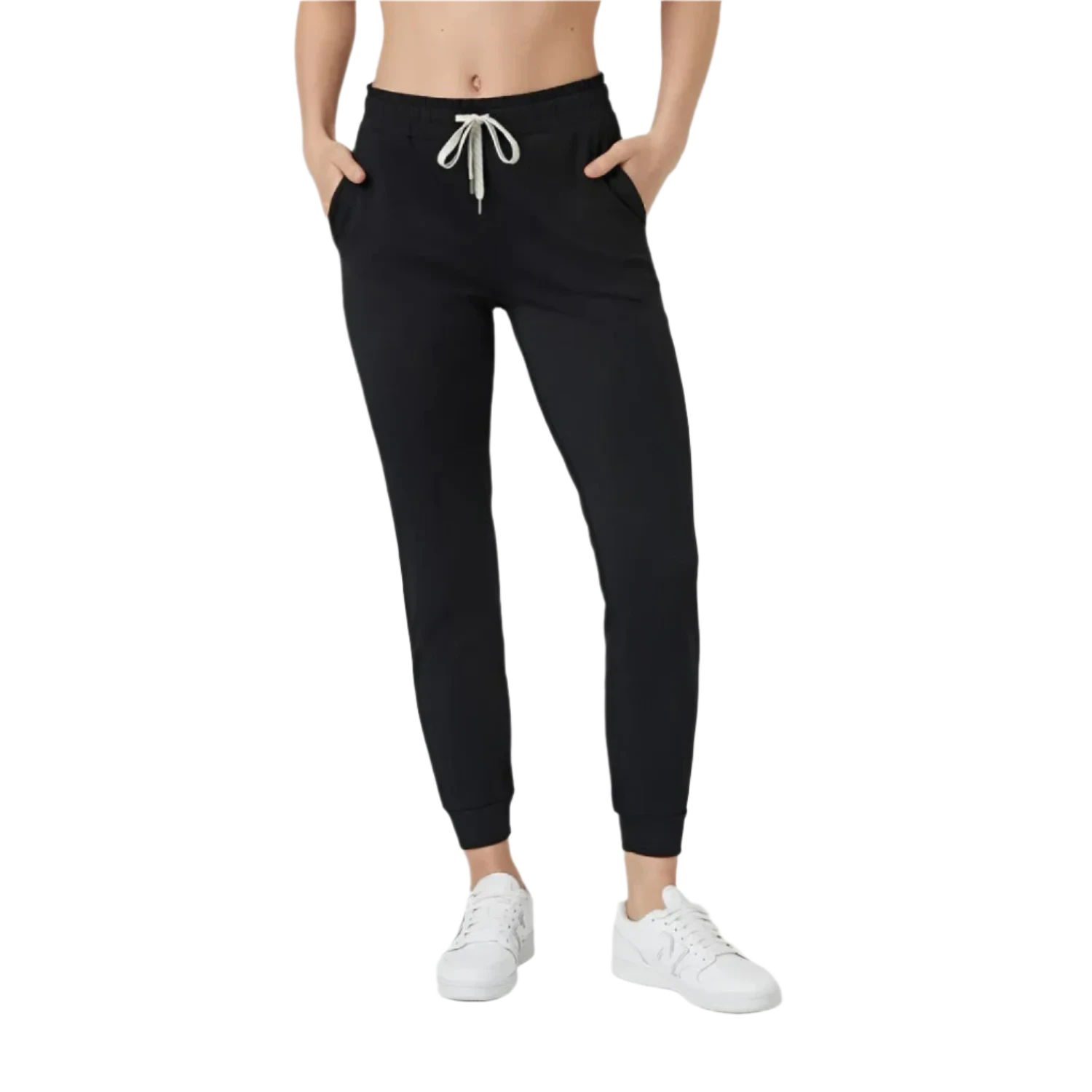 Vuori 02. WOMENS APPAREL - WOMENS PANTS - WOMENS PANTS ACTIVE Women's Performance Jogger - Long HBK BLACK HEATHER