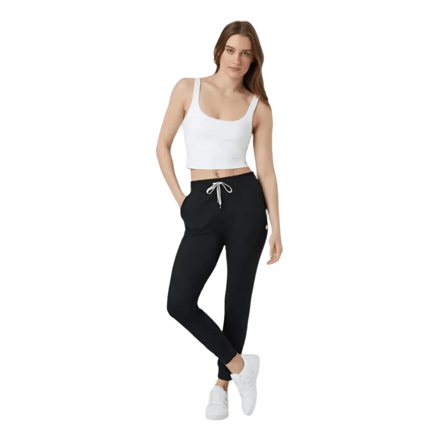 Vuori 02. WOMENS APPAREL - WOMENS PANTS - WOMENS PANTS LOUNGE Women's Performance Jogger - Long HBK BLACK HEATHER