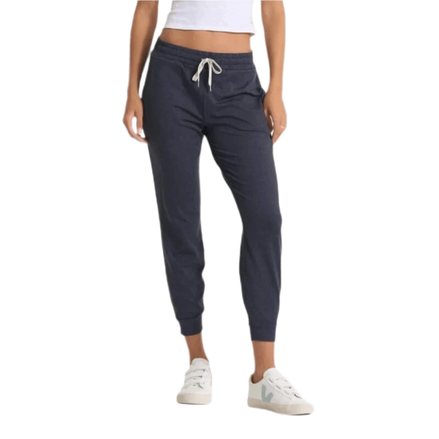 Vuori 02. WOMENS APPAREL - WOMENS PANTS - WOMENS PANTS LOUNGE Women's Performance Jogger - Long HBK BLACK HEATHER