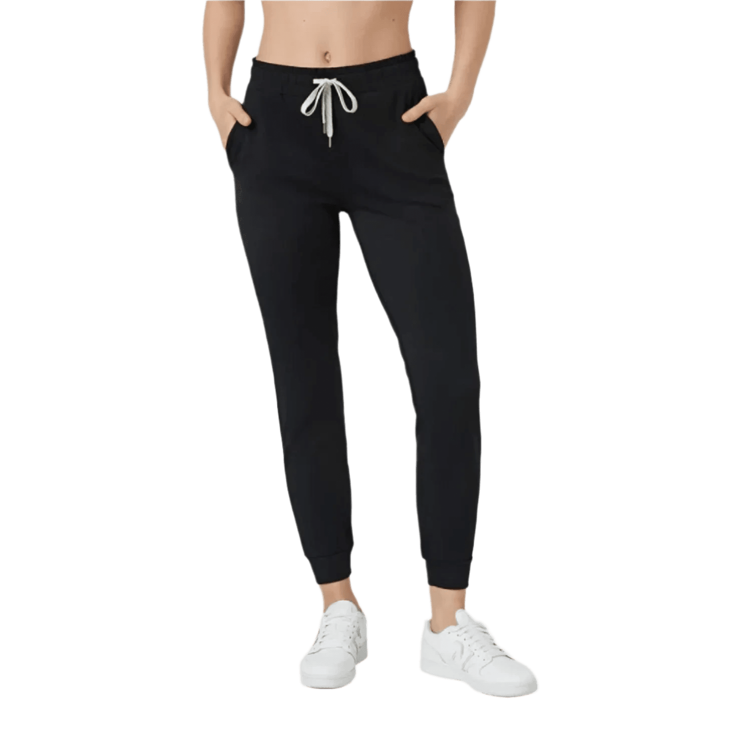 Vuori 02. WOMENS APPAREL - WOMENS PANTS - WOMENS PANTS LOUNGE Women's Performance Jogger - Long HBK BLACK HEATHER