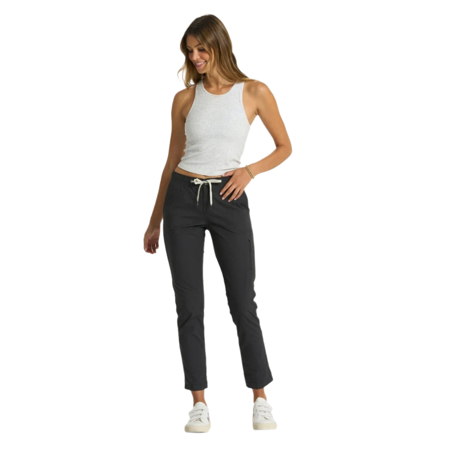 Vuori 02. WOMENS APPAREL - WOMENS SS SHIRTS - WOMENS TANK CASUAL Women's Pose Plyo Tank WHG WHITE HEATHER GREY