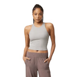 Vuori 02. WOMENS APPAREL - WOMENS SS SHIRTS - WOMENS TANK CASUAL Women's Pose Plyo Tank HEW SOFT PEWTER HEATHER