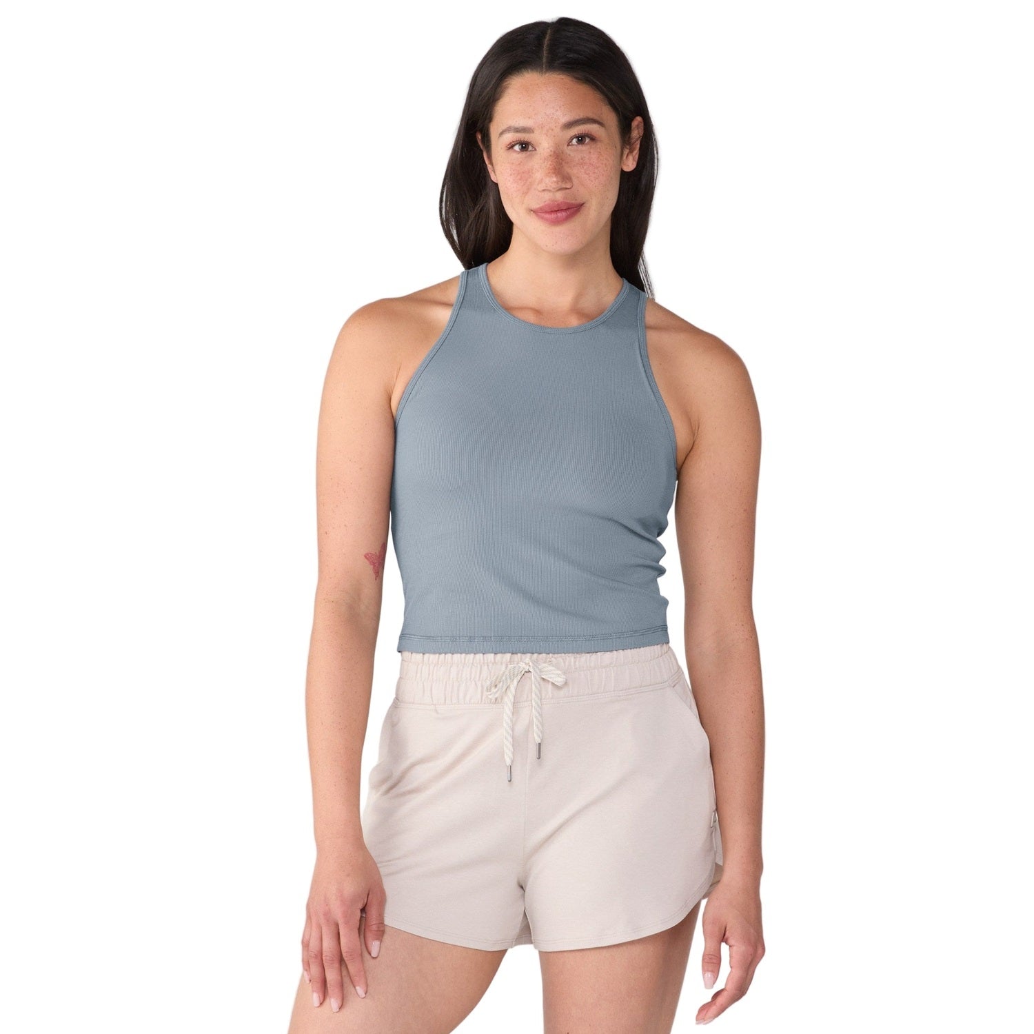 Vuori 02. WOMENS APPAREL - WOMENS SS SHIRTS - WOMENS TANK CASUAL Women's Pose Plyo Tank SEB SLATE BLUE