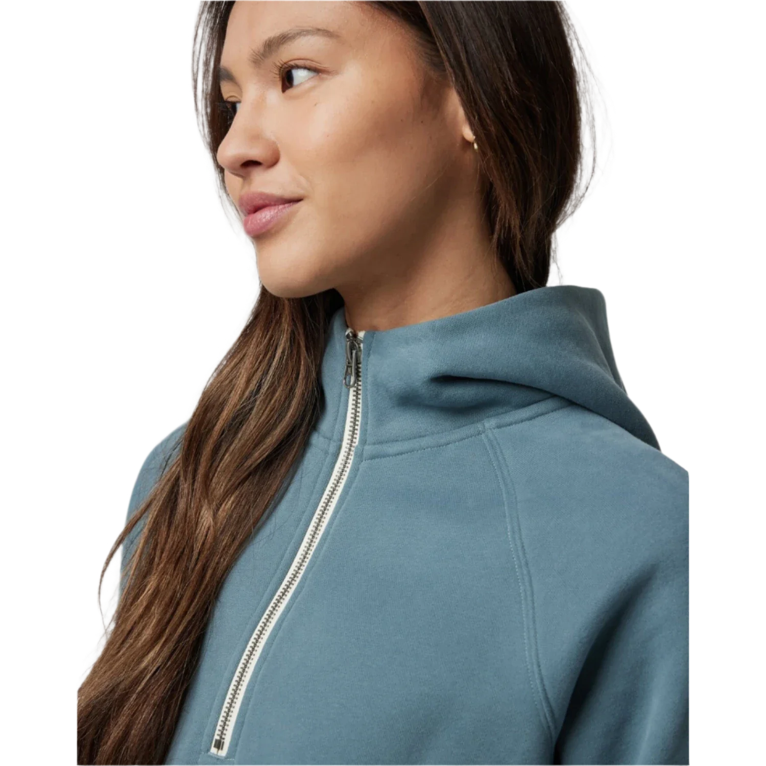 Vuori 02. WOMENS APPAREL - WOMENS HOODIES|SWEATERS - WOMENS PO HOODY Women's Restore Half Zip Hoodie SKB SMOKE BLUE