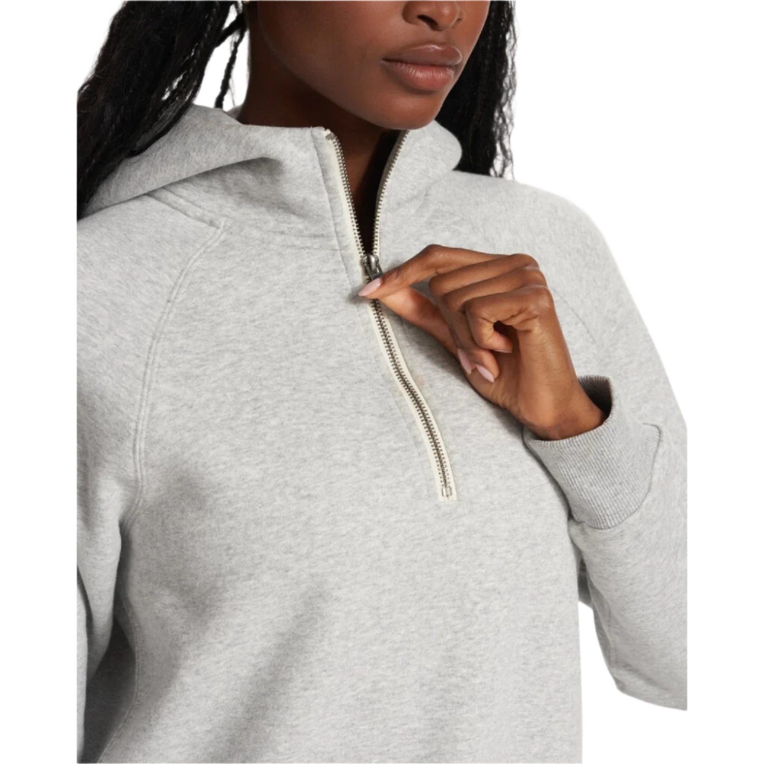 Vuori 02. WOMENS APPAREL - WOMENS HOODIES|SWEATERS - WOMENS PO HOODY Women's Restore Half Zip Hoodie LHG LIGHT HEATHER GREY