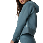 Vuori 02. WOMENS APPAREL - WOMENS HOODIES|SWEATERS - WOMENS PO HOODY Women's Restore Half Zip Hoodie SKB SMOKE BLUE