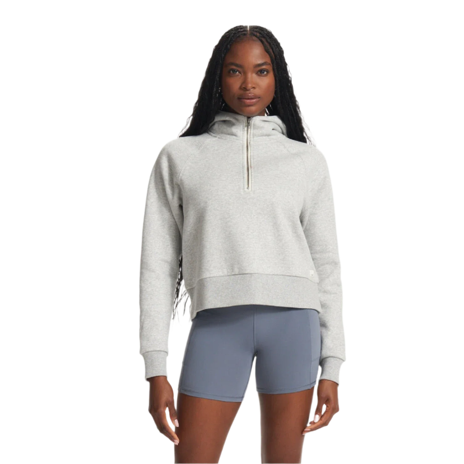 Vuori 02. WOMENS APPAREL - WOMENS HOODIES|SWEATERS - WOMENS PO HOODY Women's Restore Half Zip Hoodie LHG LIGHT HEATHER GREY