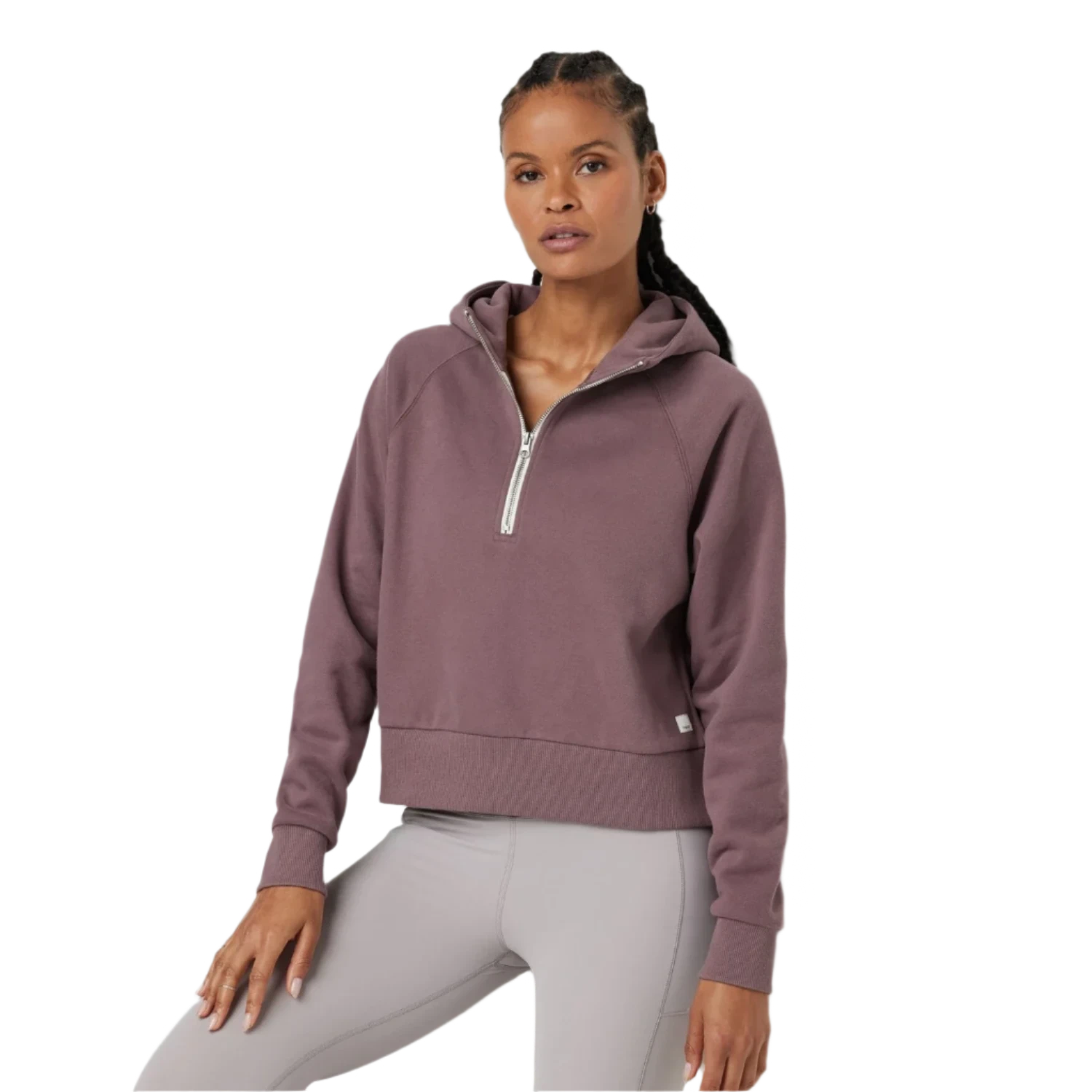 Vuori 02. WOMENS APPAREL - WOMENS HOODIES|SWEATERS - WOMENS PO HOODY Women's Restore Half Zip Hoodie EBR ELDERBERRY