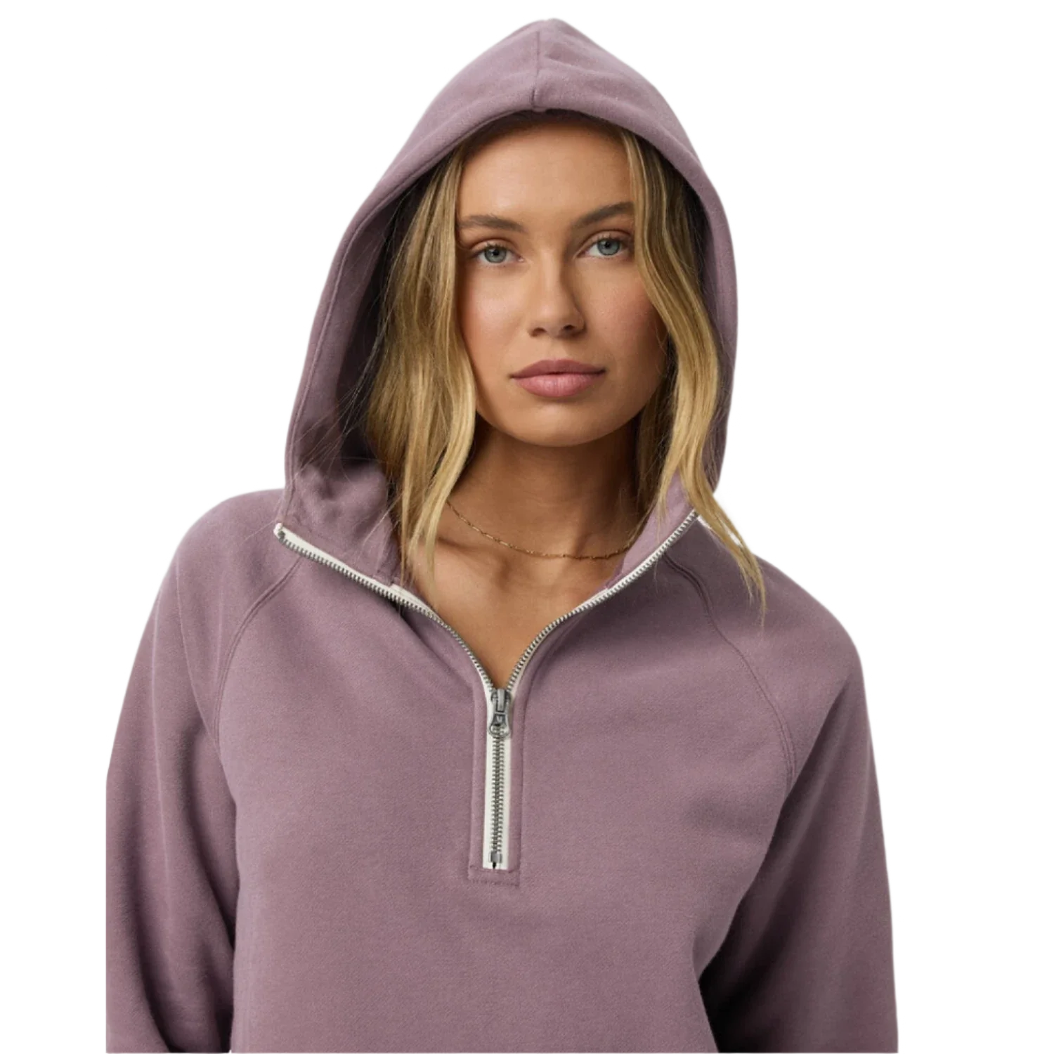 Vuori 02. WOMENS APPAREL - WOMENS HOODIES|SWEATERS - WOMENS PO HOODY Women's Restore Half Zip Hoodie EBR ELDERBERRY