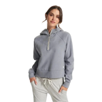 Vuori 02. WOMENS APPAREL - WOMENS HOODIES|SWEATERS - WOMENS PO HOODY Women's Restore Half Zip Hoodie FLT FLINT