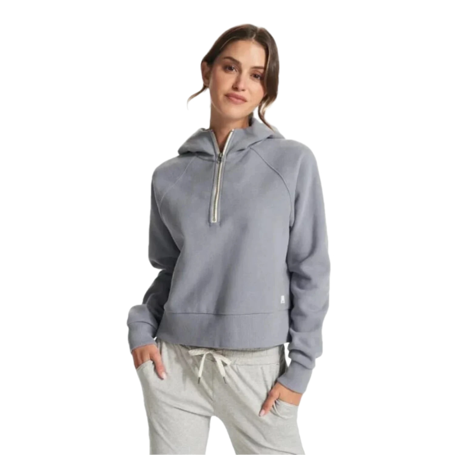 Vuori 02. WOMENS APPAREL - WOMENS HOODIES|SWEATERS - WOMENS PO HOODY Women's Restore Half Zip Hoodie FLT FLINT