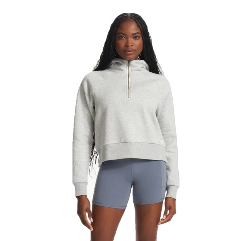 Vuori 02. WOMENS APPAREL - WOMENS HOODIES|SWEATERS - WOMENS PO HOODY Women's Restore Half Zip Hoodie LHG LIGHT HEATHER GREY