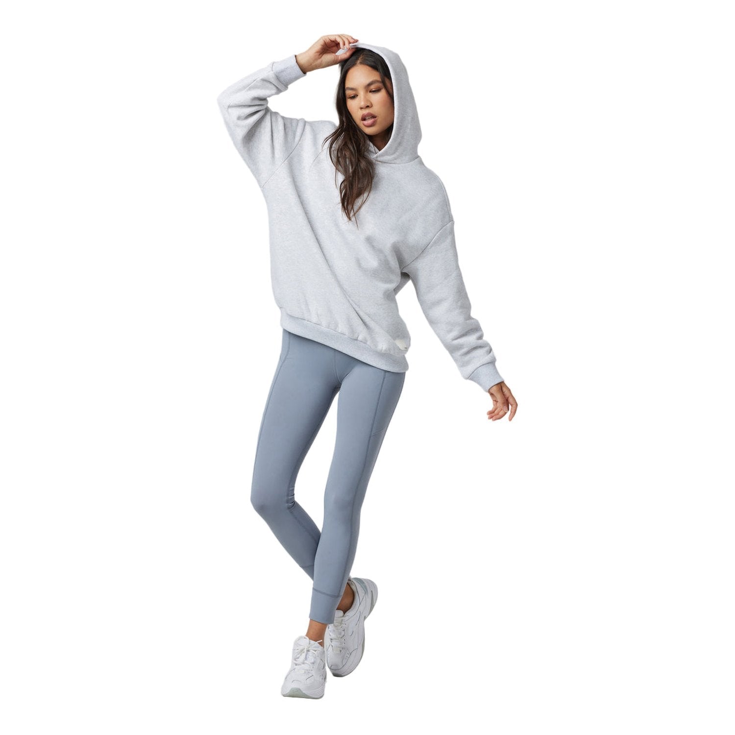 Vuori 02. WOMENS APPAREL - WOMENS HOODIES|SWEATERS - WOMENS PO HOODY Women's Restore Oversized Hoodie PHG PALE GREY HEATHER