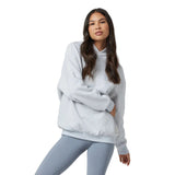 Vuori 02. WOMENS APPAREL - WOMENS HOODIES|SWEATERS - WOMENS PO HOODY Women's Restore Oversized Hoodie PHG PALE GREY HEATHER