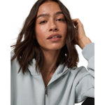 Vuori 02. WOMENS APPAREL - WOMENS HOODIES|SWEATERS - WOMENS PO HOODY Women's Restore Relaxed Half Zip Hoodie BHZ BLUE HAZE