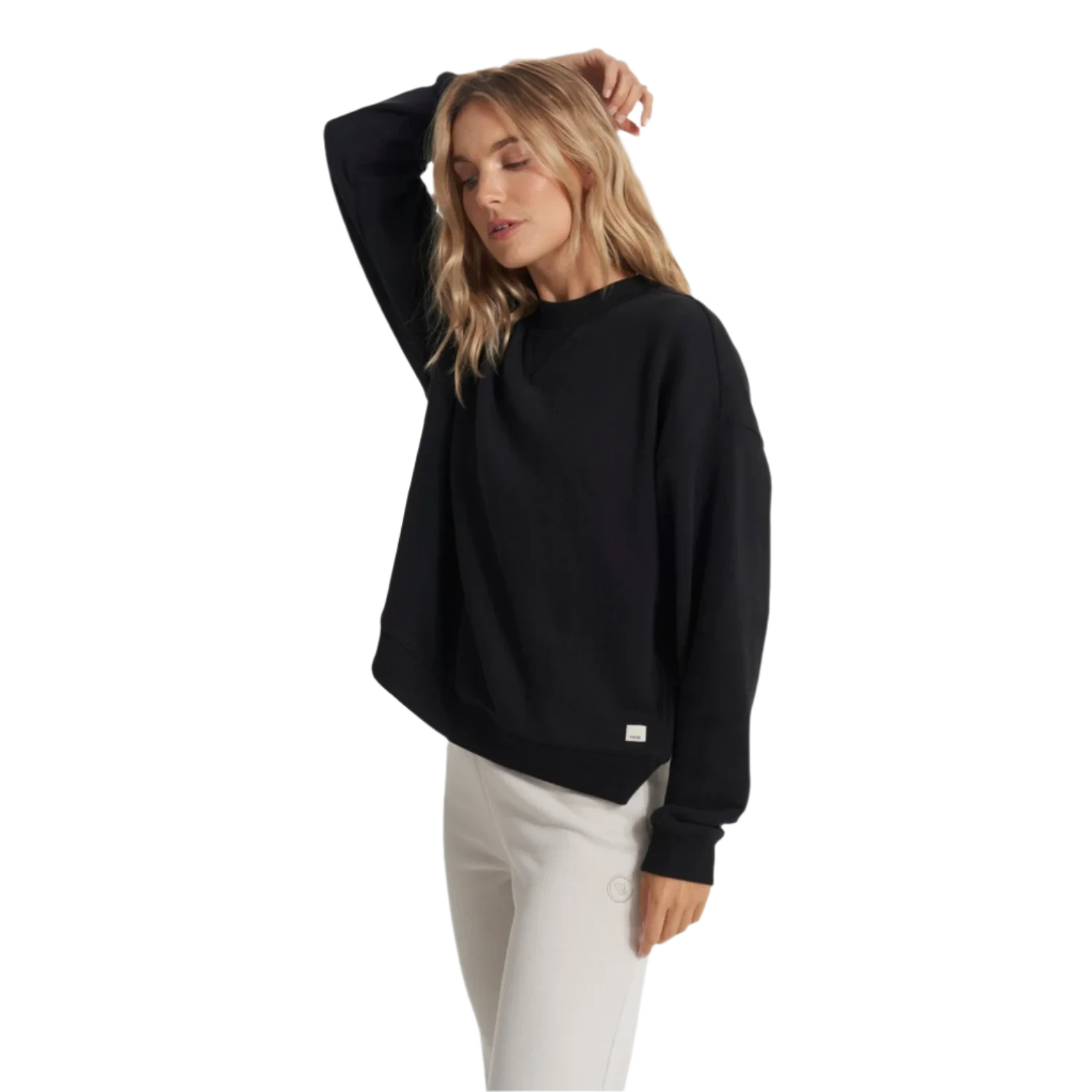 Vuori 02. WOMENS APPAREL - WOMENS HOODIES|SWEATERS - WOMENS PO SWEATERS Women's Sedona Crew BLK BLACK