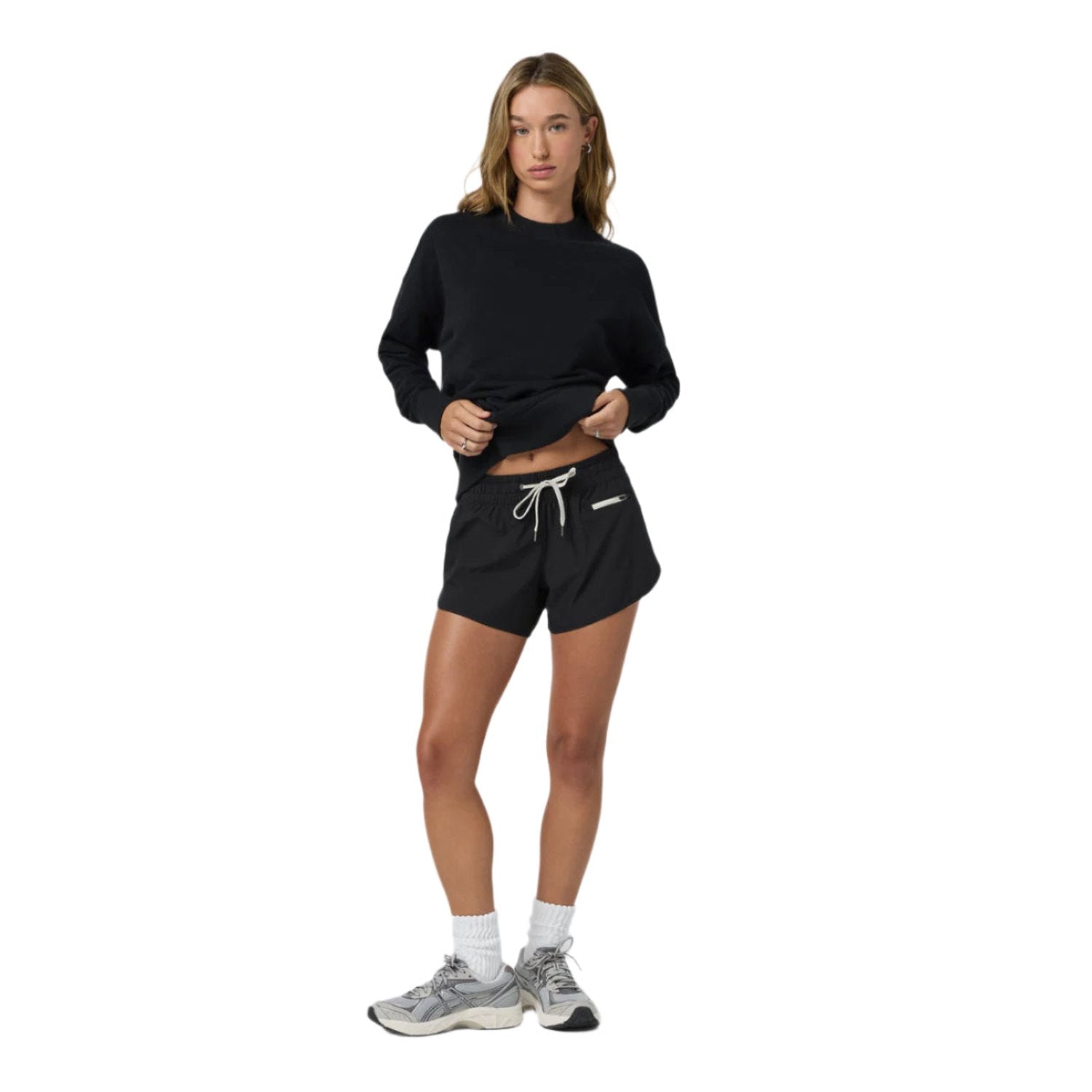 Vuori 02. WOMENS APPAREL - WOMENS HOODIES|SWEATERS - WOMENS PO SWEATERS Women's Sedona Weekender Crew BLK BLACK