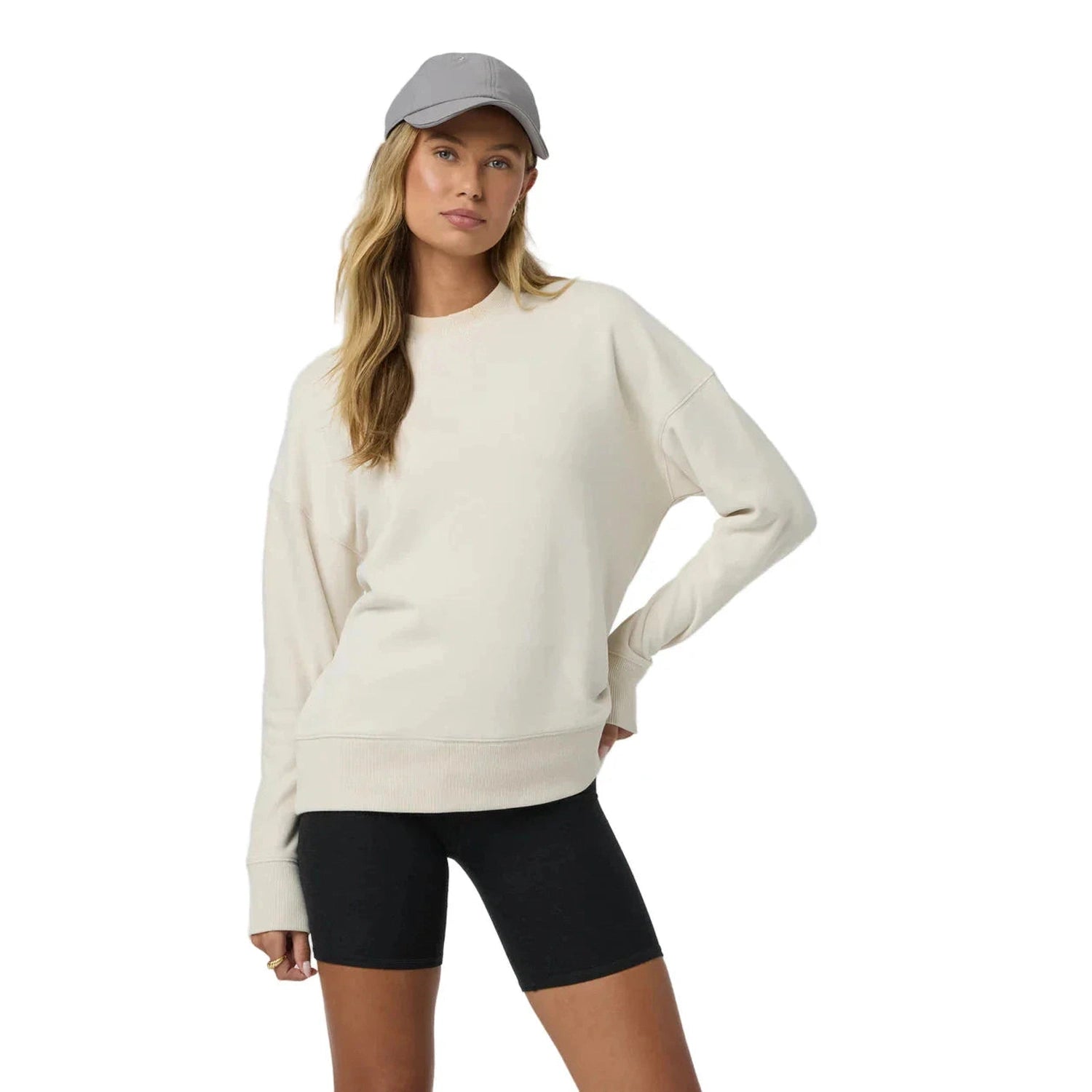 Vuori 02. WOMENS APPAREL - WOMENS HOODIES|SWEATERS - WOMENS PO SWEATERS Women's Sedona Weekender Crew BNE BONE