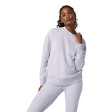 Vuori 02. WOMENS APPAREL - WOMENS HOODIES|SWEATERS - WOMENS PO SWEATERS Women's Sedona Weekender Crew LVI LAVENDER ICE