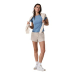 Vuori 02. WOMENS APPAREL - WOMENS SS SHIRTS - WOMENS SS ACTIVE Women's Short Sleeve Lux Tee LFB LIGHT FRENCH BLUE