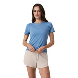 Vuori 02. WOMENS APPAREL - WOMENS SS SHIRTS - WOMENS SS ACTIVE Women's Short Sleeve Lux Tee LFB LIGHT FRENCH BLUE