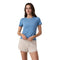 Vuori 02. WOMENS APPAREL - WOMENS SS SHIRTS - WOMENS SS ACTIVE Women's Short Sleeve Lux Tee LFB LIGHT FRENCH BLUE