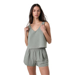 Vuori 02. WOMENS APPAREL - WOMENS SS SHIRTS - WOMENS TANK CASUAL Women's Villa Textured Crop Tank LAU LAUREL