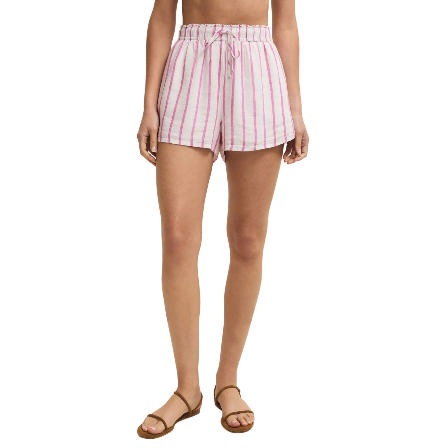 Z Supply 02. WOMENS APPAREL - WOMENS SHORTS - WOMENS SHORTS CASUAL Women's The Perfect Line Striped Short SRO SPANISH ROSE