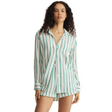 Z Supply 02. WOMENS APPAREL - WOMENS LS SHIRTS - WOMENS LS LOUNGE Women's Saturdays Stripe Shirt RFR RAINFOREST