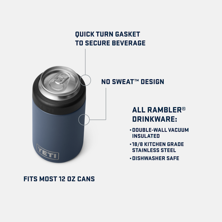 YETI 08. DRINKWARE - DRINK ACCESS - DRINK ACCESS Rambler 12 Oz Colster 2.0 CHARCOAL