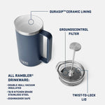 YETI 08. DRINKWARE - DRINK ACCESS - DRINK ACCESS YETI Rambler 34oz French Press NAVY