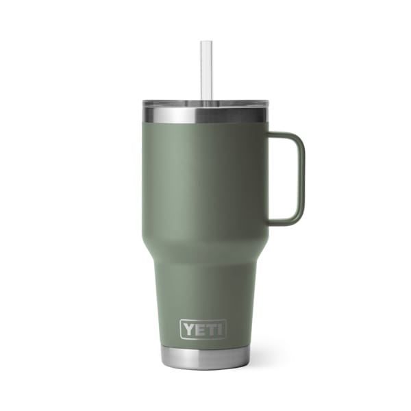 YETI DRINKWARE - WATER BOTTLES - WATER BOTTLES Rambler 35 oz Mug W/ Straw Lid CAMP GREEN