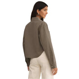 Z Supply 02. WOMENS APPAREL - WOMENS JACKETS - WOMENS JACKETS CASUAL Women's All Day Cropped Denim Jacket PMN PEBBLE MOON