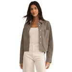 Z Supply 02. WOMENS APPAREL - WOMENS JACKETS - WOMENS JACKETS CASUAL Women's All Day Cropped Denim Jacket PMN PEBBLE MOON