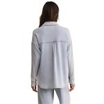 Z Supply 02. WOMENS APPAREL - WOMENS JACKETS - WOMENS JACKETS CASUAL Women's All Day Knit Denim Jacket WAI WASHED INDIGO: