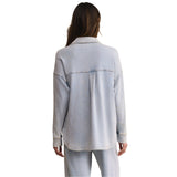 Z Supply 02. WOMENS APPAREL - WOMENS JACKETS - WOMENS JACKETS CASUAL Women's All Day Knit Denim Jacket WAI WASHED INDIGO: