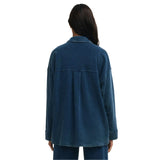 Z Supply 02. WOMENS APPAREL - WOMENS JACKETS - WOMENS JACKETS CASUAL Women's All Day Knit Denim Jacket IND INDIGO: