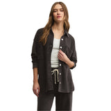 Z Supply 02. WOMENS APPAREL - WOMENS JACKETS - WOMENS JACKETS CASUAL Women's All Day Knit Denim Jacket VBK VINTAGE BLACK: