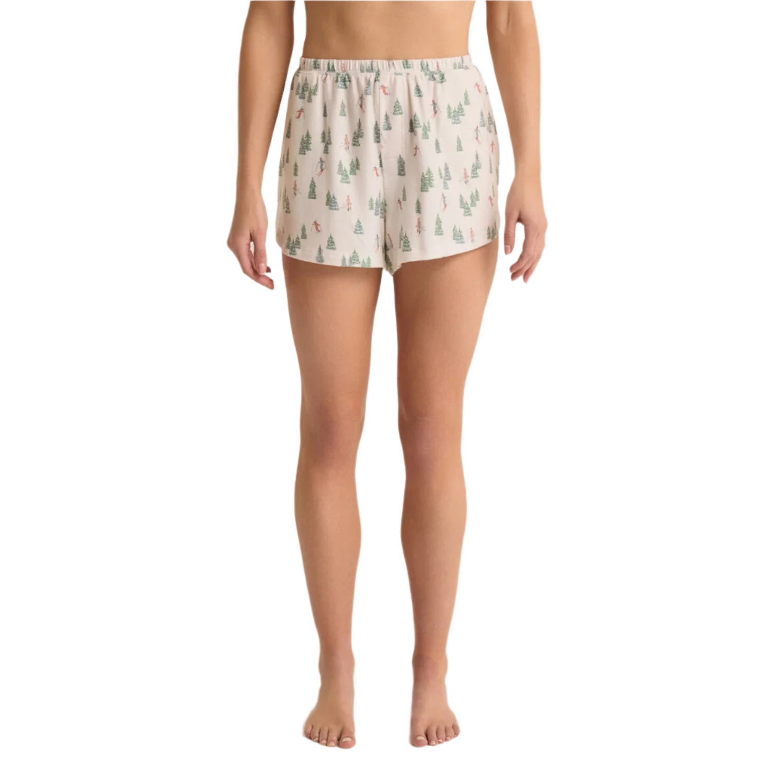 Z Supply 02. WOMENS APPAREL - WOMENS SHORTS - WOMENS SHORTS LOUNGE Women's Alpine Skier Brushed Knit Short NBF NOBLE FIR