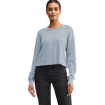 Z Supply 02. WOMENS APPAREL - WOMENS LS SHIRTS - WOMENS LS CASUAL Women's Angel Mini Thermal Top WAI WASHED INDIGO