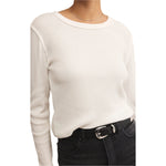 Z Supply 02. WOMENS APPAREL - WOMENS LS SHIRTS - WOMENS LS CASUAL Women's Arlet Mini Thermal Top WHT WHITE