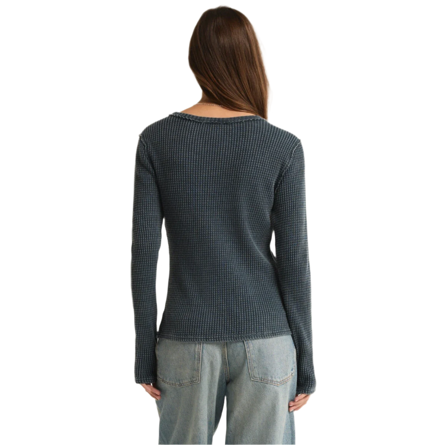 Z Supply 02. WOMENS APPAREL - WOMENS LS SHIRTS - WOMENS LS CASUAL Women's Arlet Thermal Long Sleeve Top ECP ECLIPSE